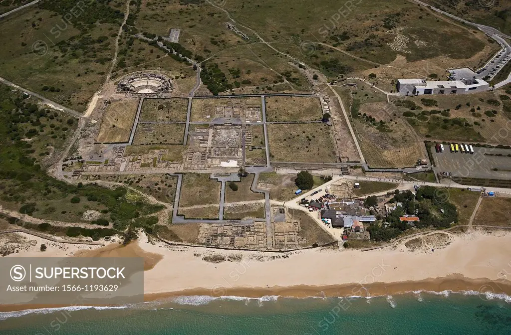 Ancient Roman town of Baelo Claudia near Tarifa. Cadiz Province, Spain. From 1st century AC till 2nd century, partly destroyed by a tidal wave around ...