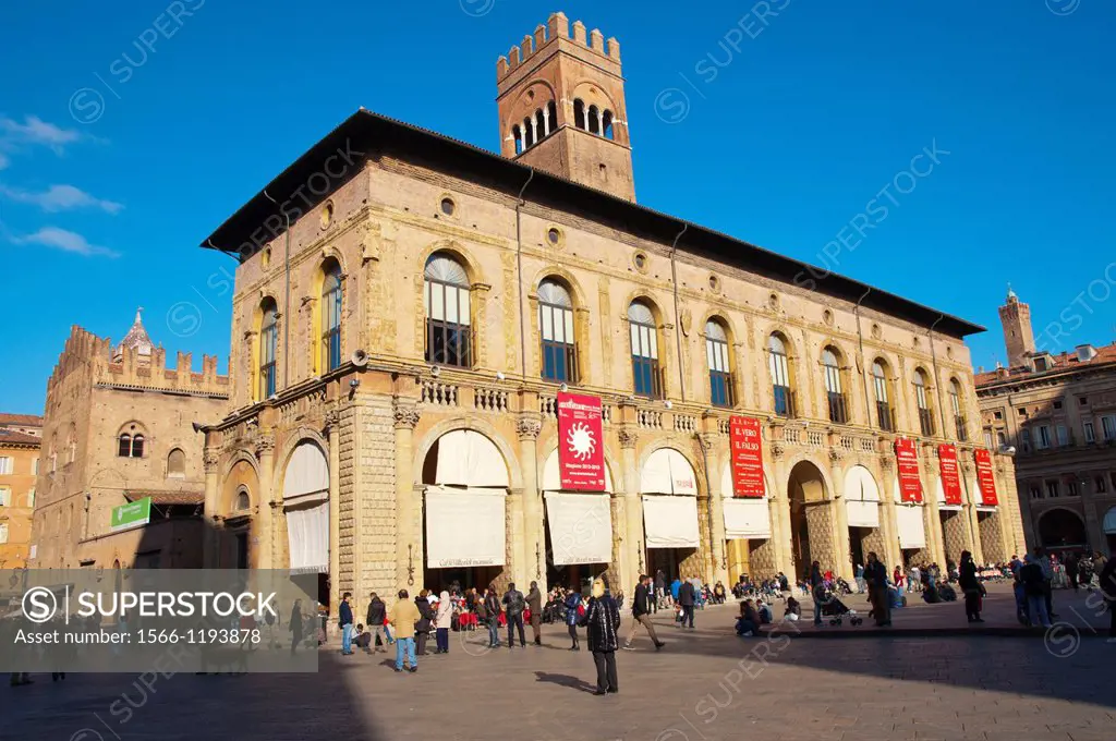Palazzo del Podestà palace at Piazza Maggiore square central Bologna city Emilia-Romagna region northern Italy Europe