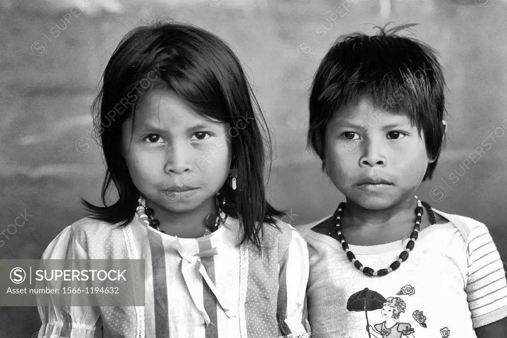 Central America Columbia Native Indian Children Biroguera Chocoes Panama