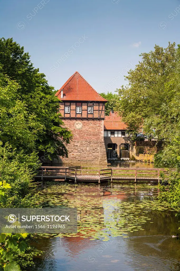 Old watermill in Luedinghausen, North Rhine-Westphalia, Germany, Europe