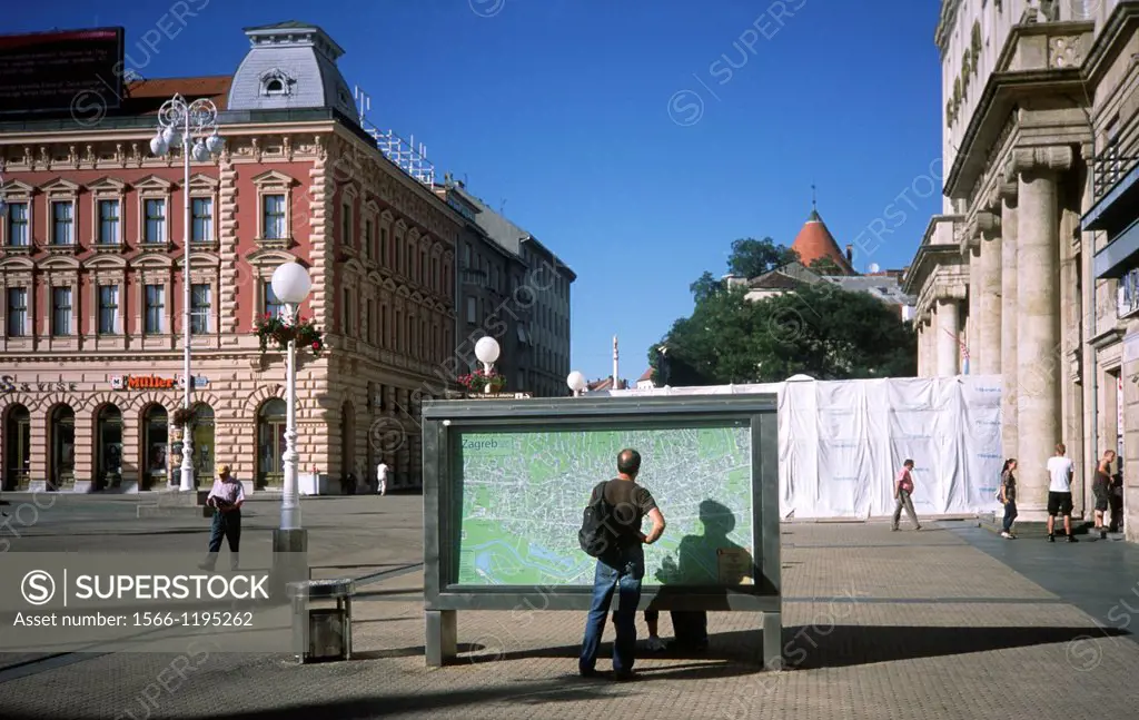 Ban Josip Jelacic square, city center, Zagreb, Croatia, Europe