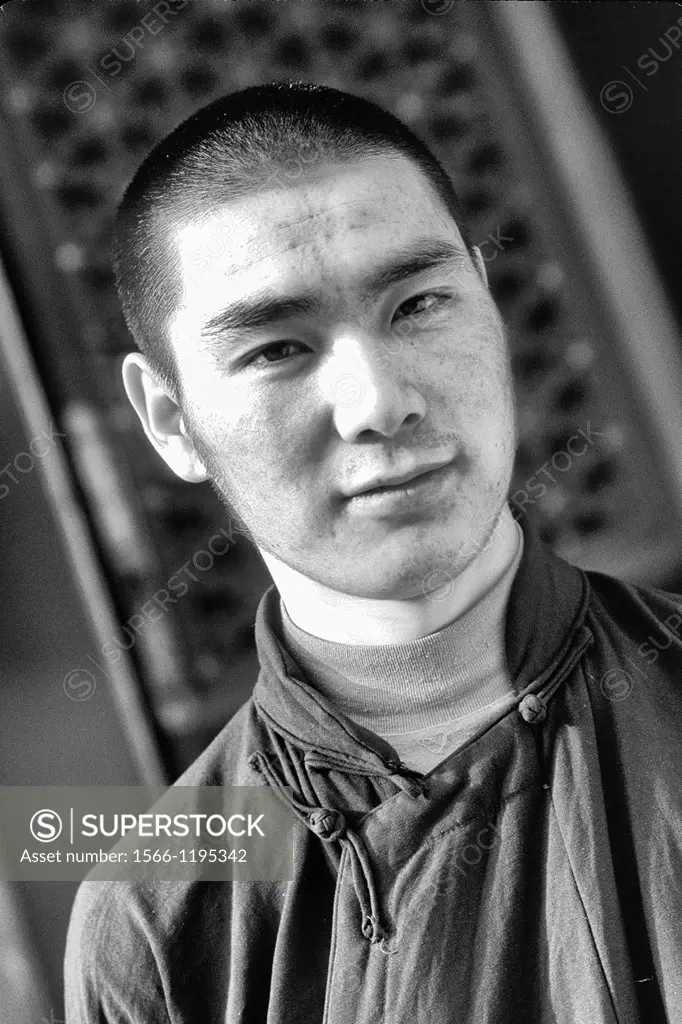 Portrait of a monk in the Forbidden City in Beijing China