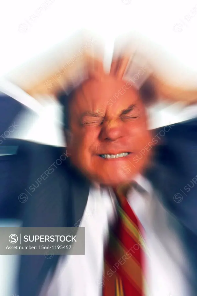 Closeup of Frustrated Stressed Businessman