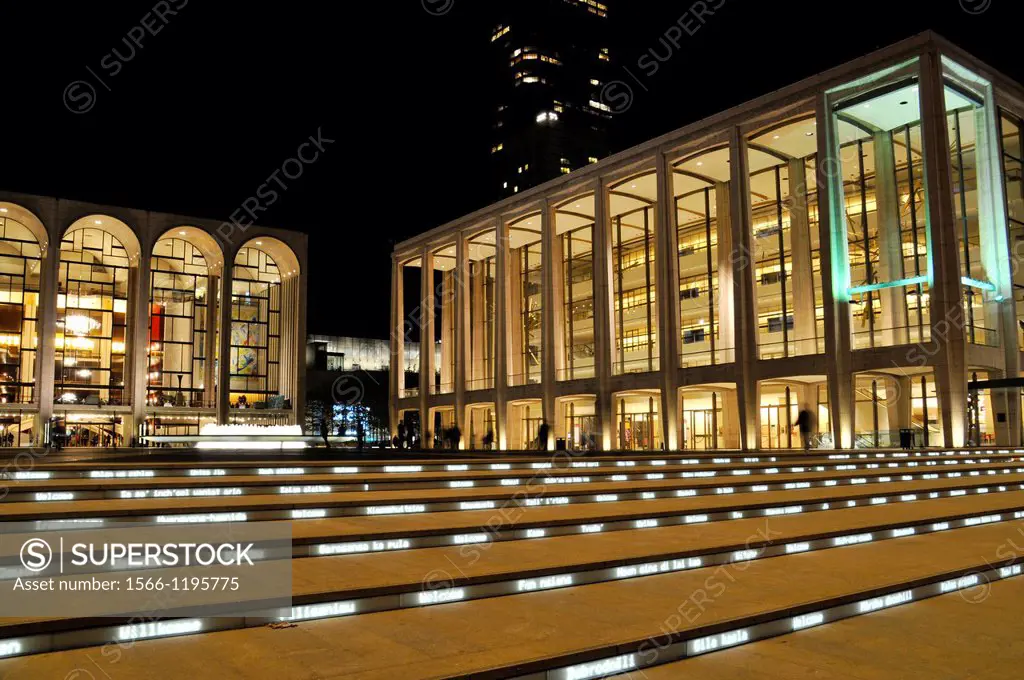The renovated Lincoln Center Performing Arts center, Broadway, New York City, USA,
