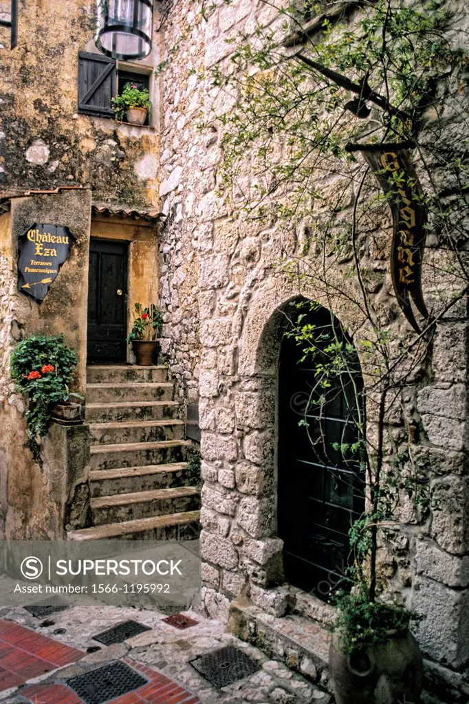 ancient cobblestone home in the town of Eze in Provence France