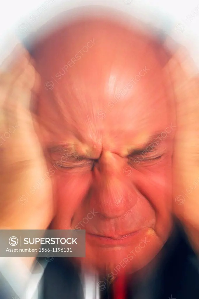 Closeup of Frustrated Stressed Businessman