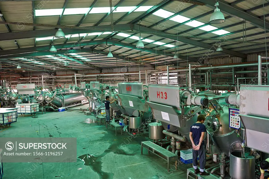 A factory and research laboratory where fabric is researched, produced and manufactured