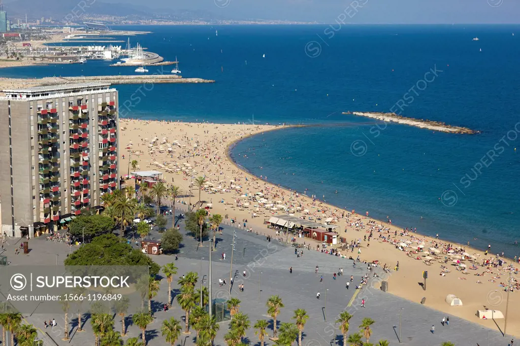 Beach of La Barceloneta, Barcelona, Spain