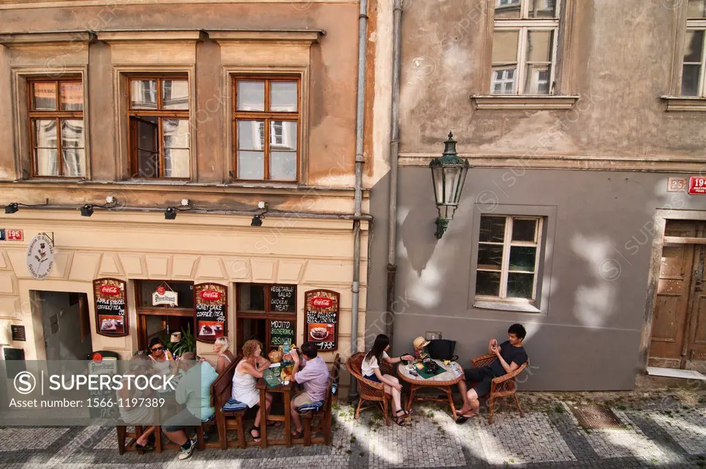 cafe life in Prague, Czech Republic