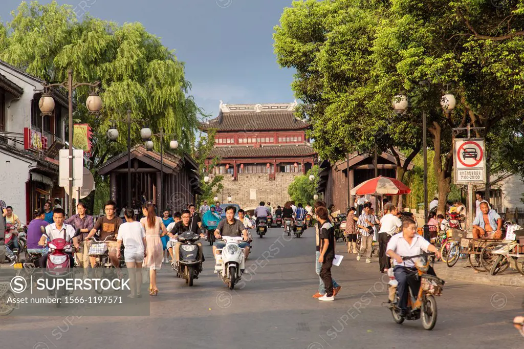 Changmen Gate at Shantang Street in Suzhou, China