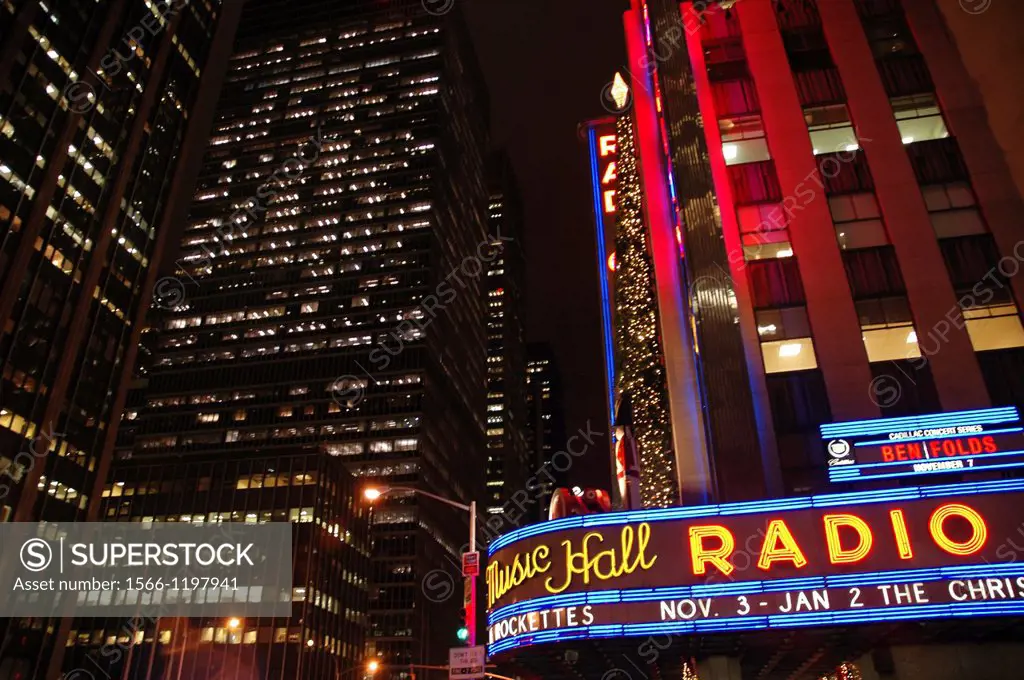 New York City, the Radio City Music Hall, Midtown Manhattan