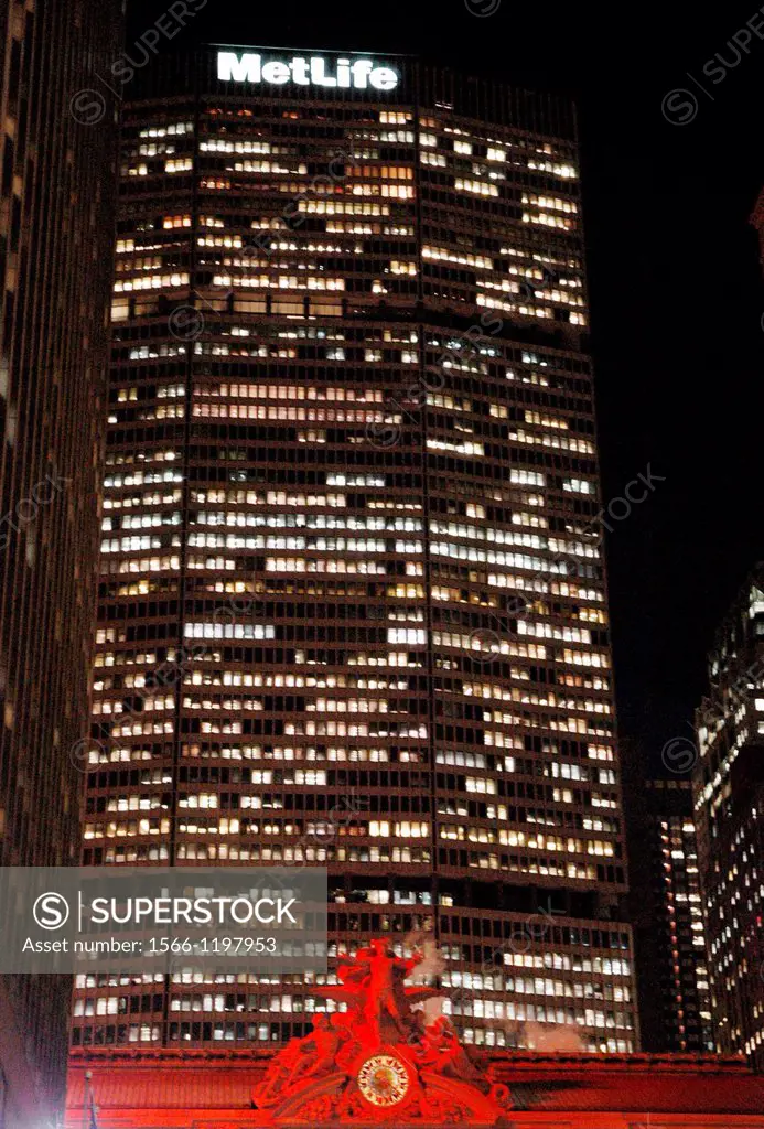 New York City, the MetLife skyscraper, Park Avenue, Midtown Manhattan