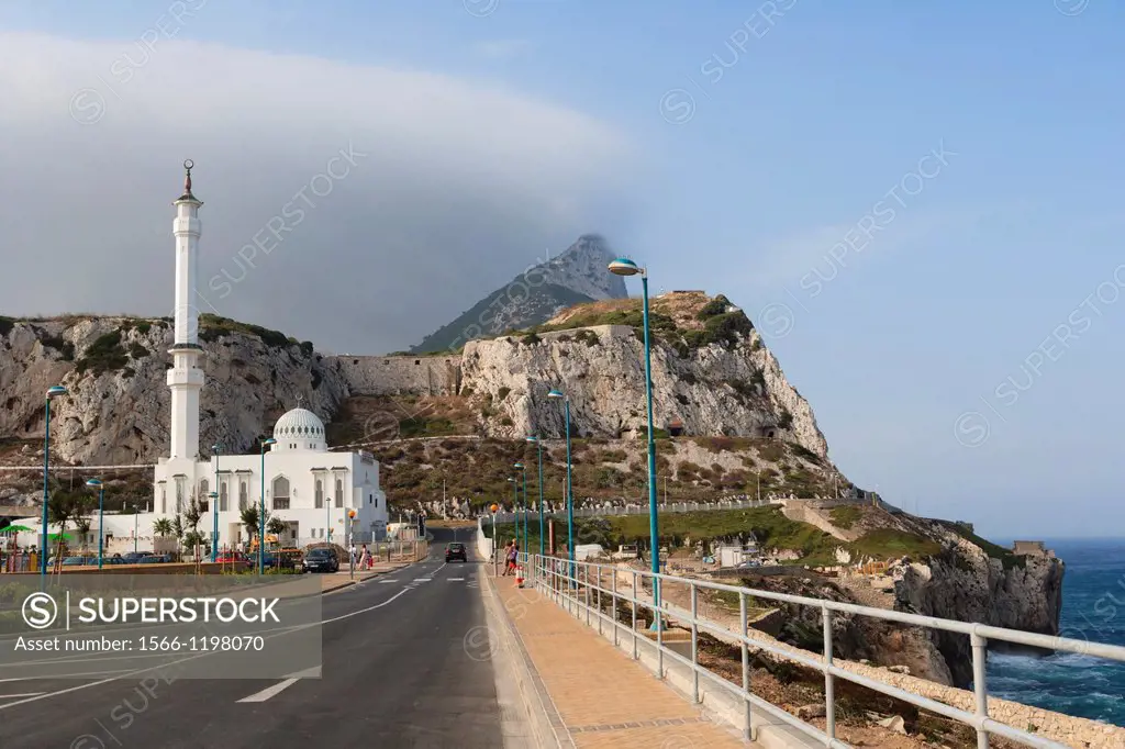 The Ibrahim al Ibrahim Mosque, the King Fahd bin Abdulaziz al Saud Mosque, the Mosque of the Custodian of the Two Holy Mosques against Rock of Gibralt...