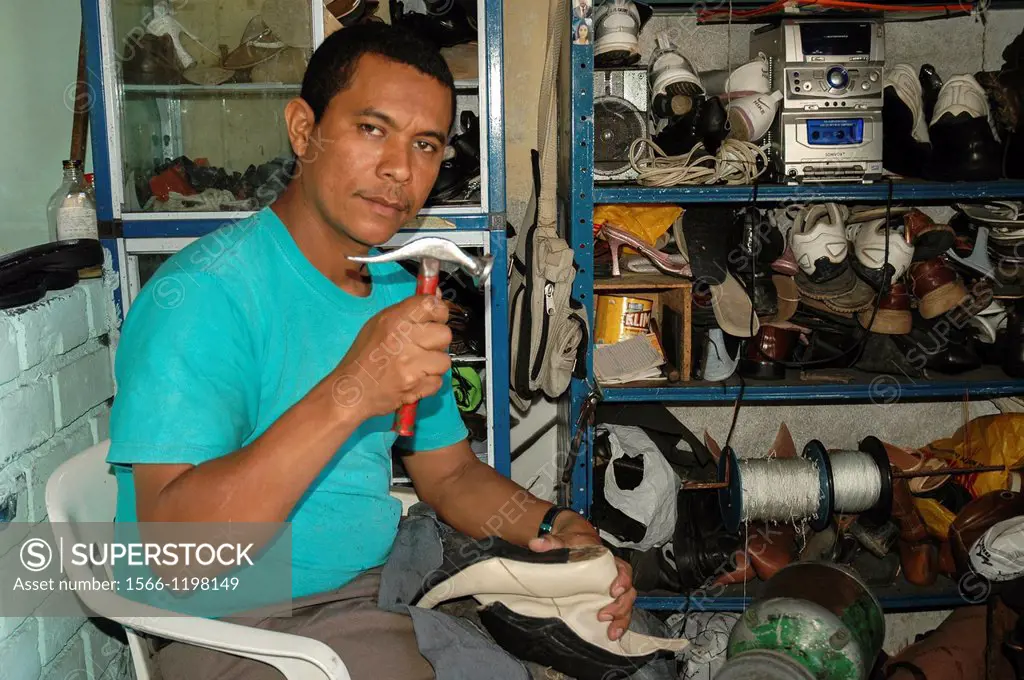 Shoe Repair man Colombia, South America