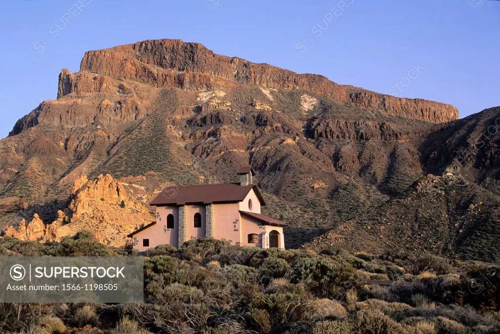chapel, Caldeira de las Canadas, Mount Teide, National Park, Tenerife, Canary Islands, Atlantic Ocean
