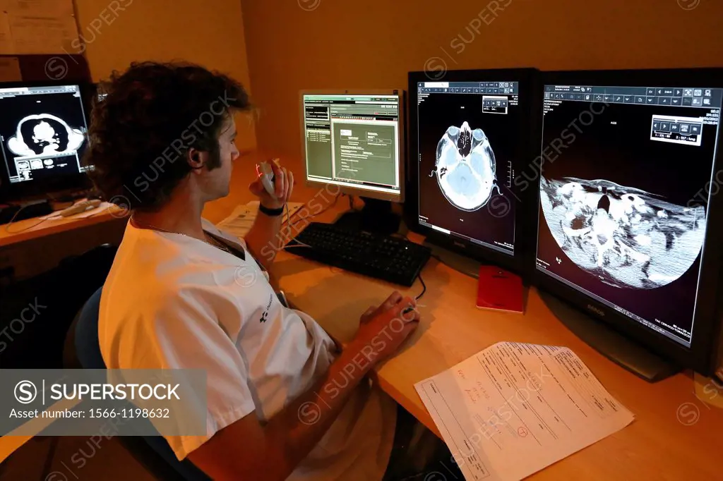Toracocervical CT scan, CAT, Radiology Interpretation Review, Radiology Department, Donostia Hospital, San Sebastian, Donostia, Gipuzkoa, Basque Count...