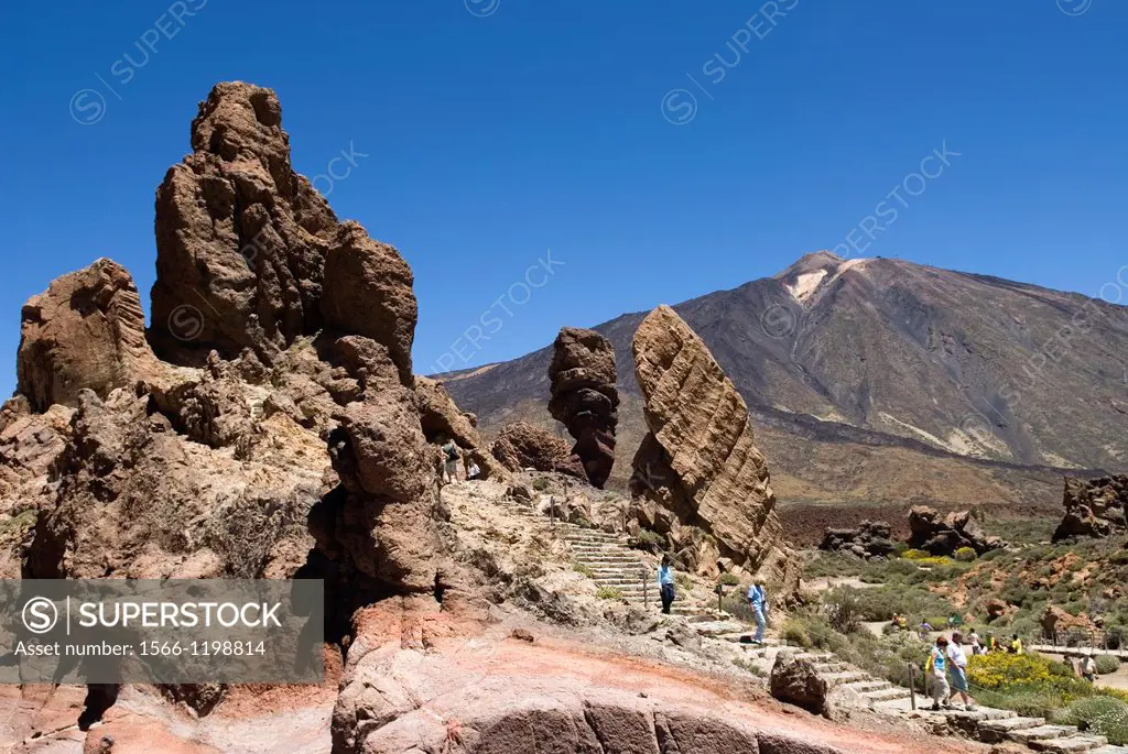 Roques de Garcia, Caldeira de las Canadas, Mount Teide, National Park, Tenerife, Canary Islands, Atlantic Ocean