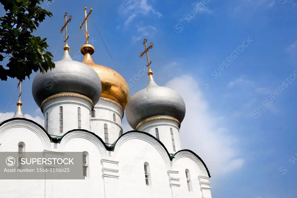 domes of the monastery cut into the sky