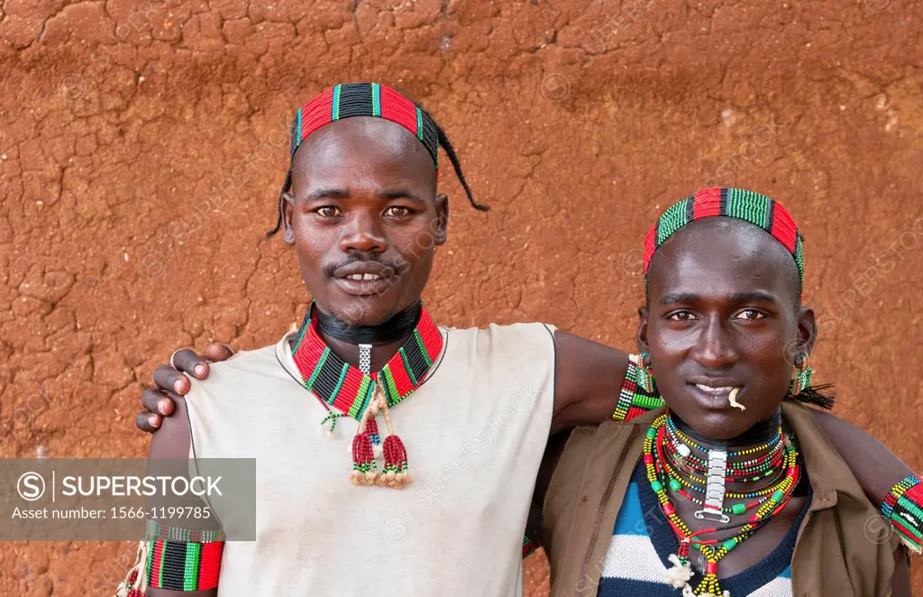 Dimeka Ethiopia Africa village Lower Omo Valley portrait of young Hamar guys portrait 18