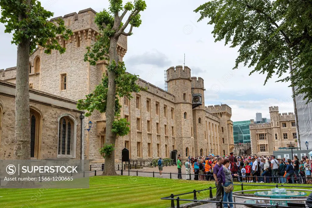 The south face of the Waterloo Barracks, Tower of London, London, England.