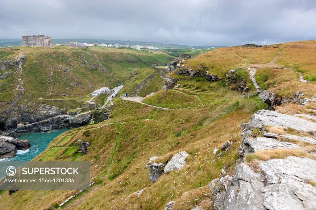 Tintagel and the surrounding area. In legend it was King Arthur´s Castle fortress and was believed to have been constructed around AD1140.