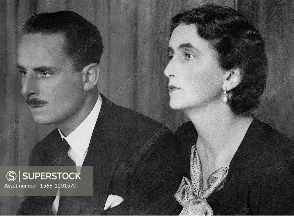 Sir Oswald and Lady Mosley - from the archives of Press Portrait Service formerly Press Portrait Bureau