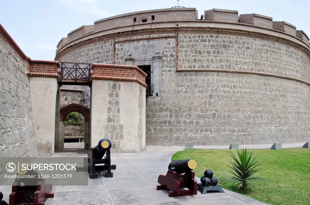 Real Felipe fort in Lima city  Peru  King Tower 