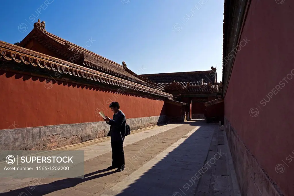 Tourist  Alley in Forbidden City,Beijing, China