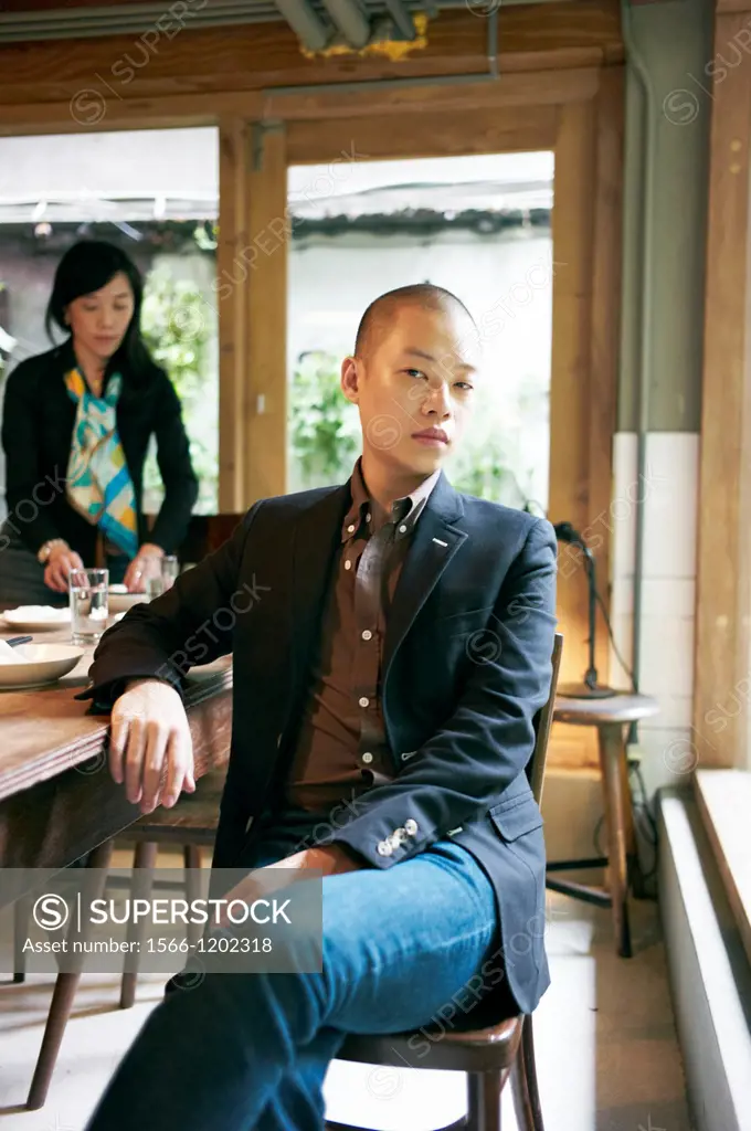 New York fashion designer Jason Wu visits his favorite places in Taipei  Portrait taken at restaurant Shi Zhi Tang, known for its traditional Taiwanes...