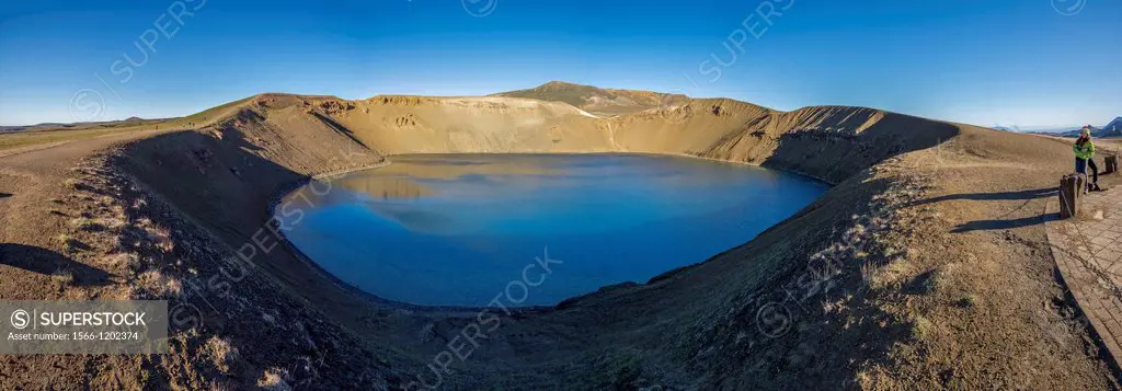 Viti, a huge explosion crater, Northern Iceland On March 29, 1875, a violent eruption in the Dyngjufjoll mountains finally marked the end of the Askja...