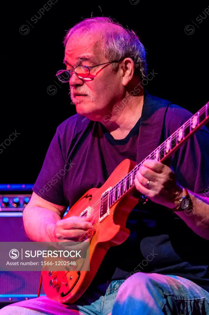 American guitarist John Abercrombie playing at the Cheltenham Jazz Festival as guest artist with the Julian Arguelles Trio