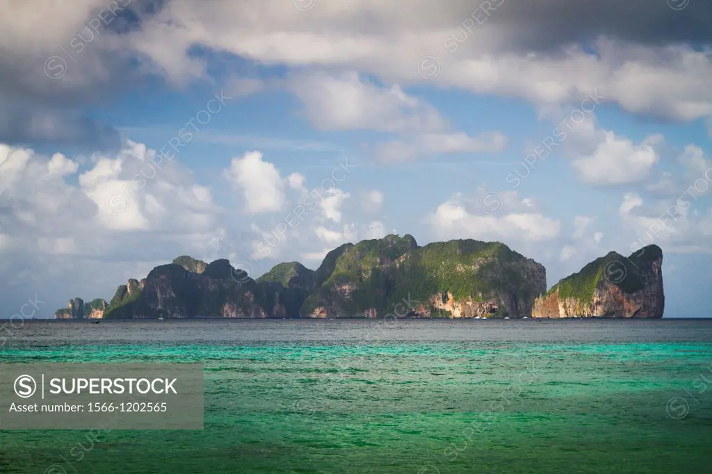 Phi Phi Lee island from Long beach  Phi Phi Don island  Krabi province, Andaman Sea, Thailand