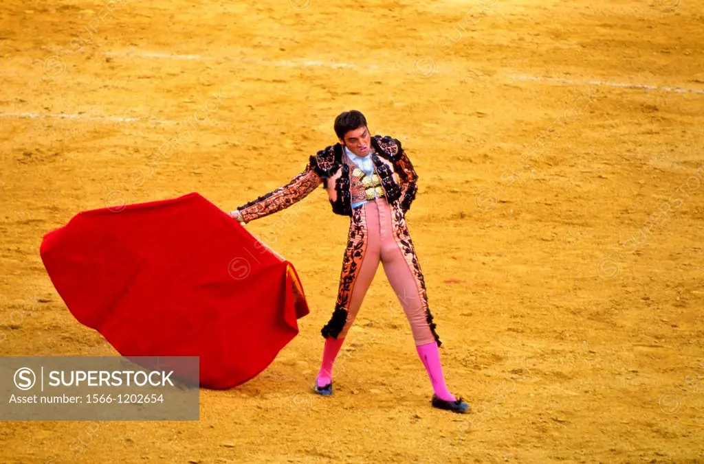 Bullfighter  Bullfight at the Plaza de Toros of `La Maestranza´, Seville, Andalusia, Spain, Europe