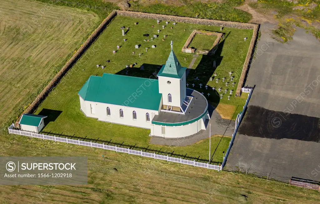 Reykjahlid Church, Reykjahlid, Iceland The village of Reykjahlid has approx  300 people and is situated on the shores of Lake Myvatn, Northern Iceland