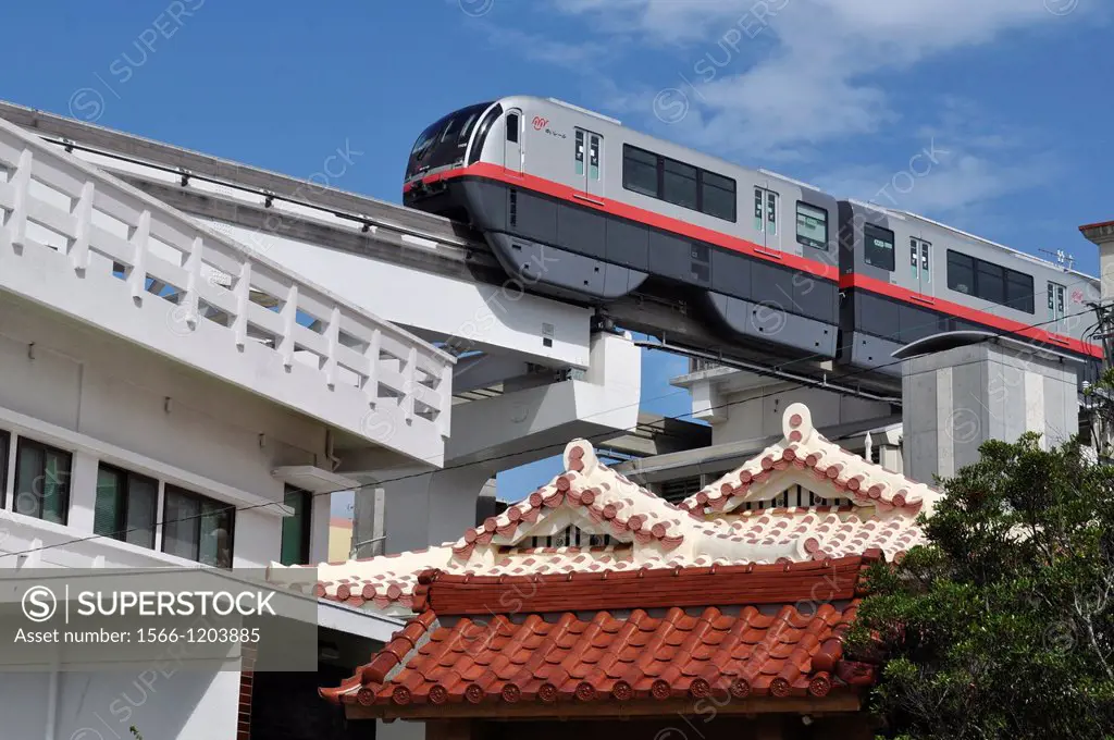 Naha, Okinawa, Japan, the Urban Monorail-Yui Rail