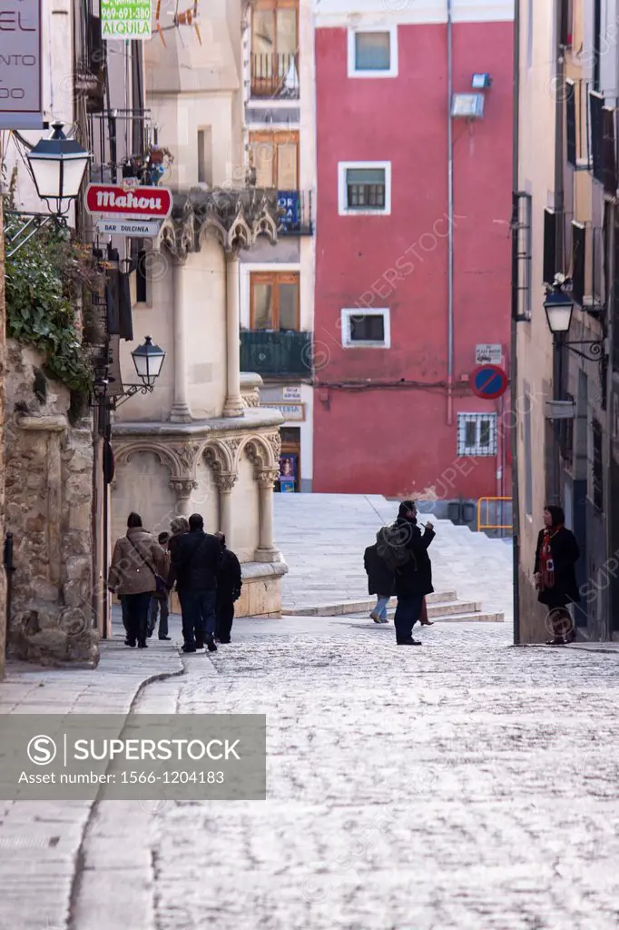 Street of Cuenca, Castile-La Mancha, Spain.