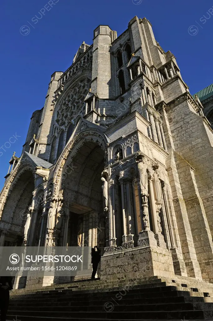 portail Nord de la Cathedrale Notre-Dame de Chartres,Eure et Loir,region Centre,France,Europe//North Portal of the Cathedral of Our Lady of Chartres,E...