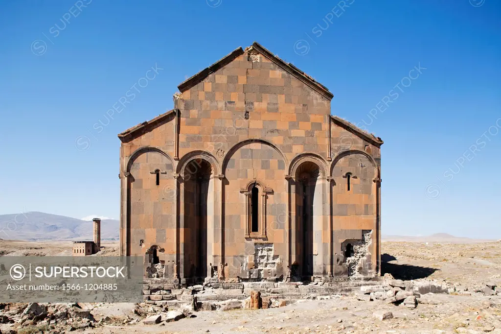 cathedral subsequently changed in fethiye mosque, ani ruins, kars area, north-eastern anatolia, turkey, asia