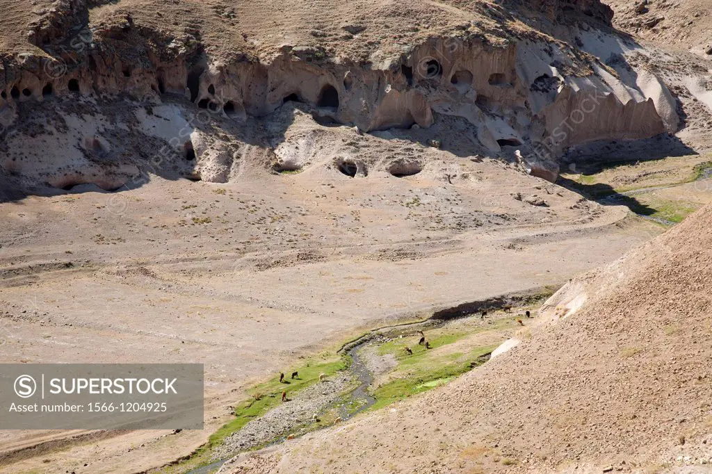 landscape from ani ruins, kars area, north-eastern anatolia, turkey, asia