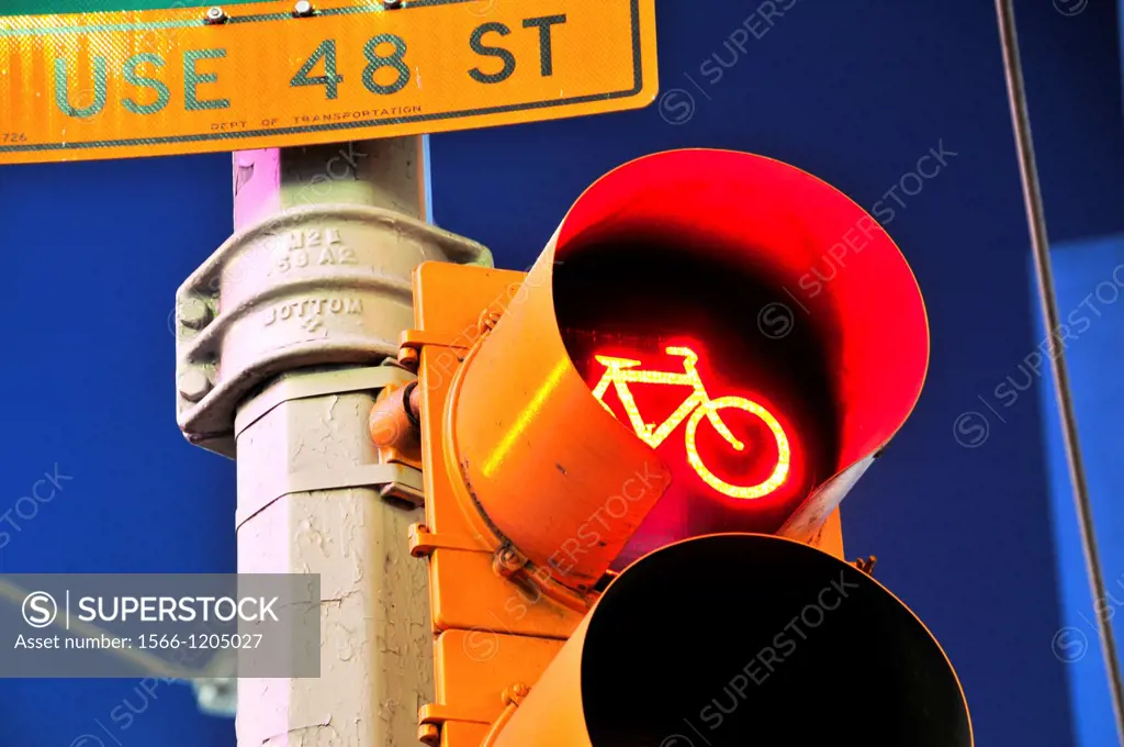 Traffic Lights, 42nd Street, Broadway, Times Square, Manhattan, New York City, USA