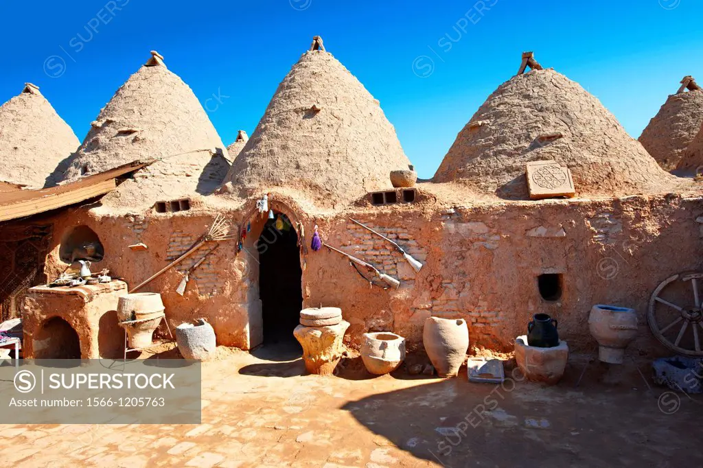Pictures of the beehive adobe buildings of Harran, south west Anatolia, Turkey  Harran was a major ancient city in Upper Mesopotamia whose site is nea...