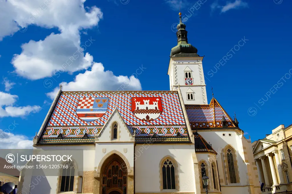 Late Gothic church of St  Mark´s Church Crkva sv  Marka , Zagreb, Croatia