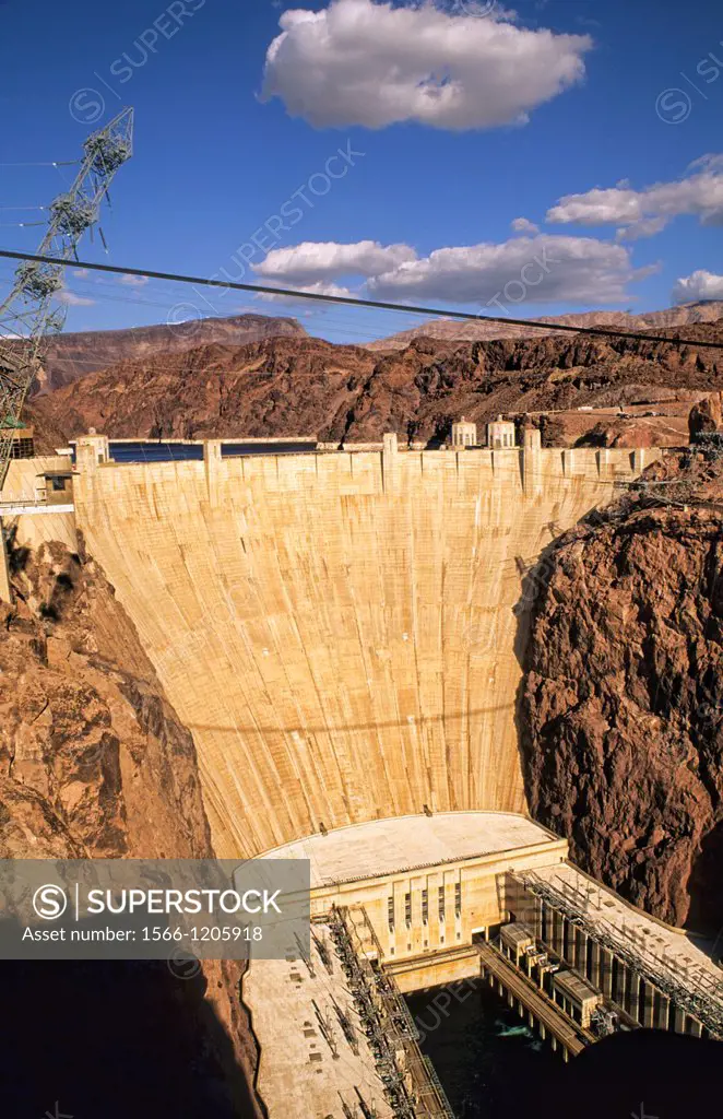World Famous Hoover Dam in Nevada the largest Dam in the world in Boulder City Nevada and also Arizona