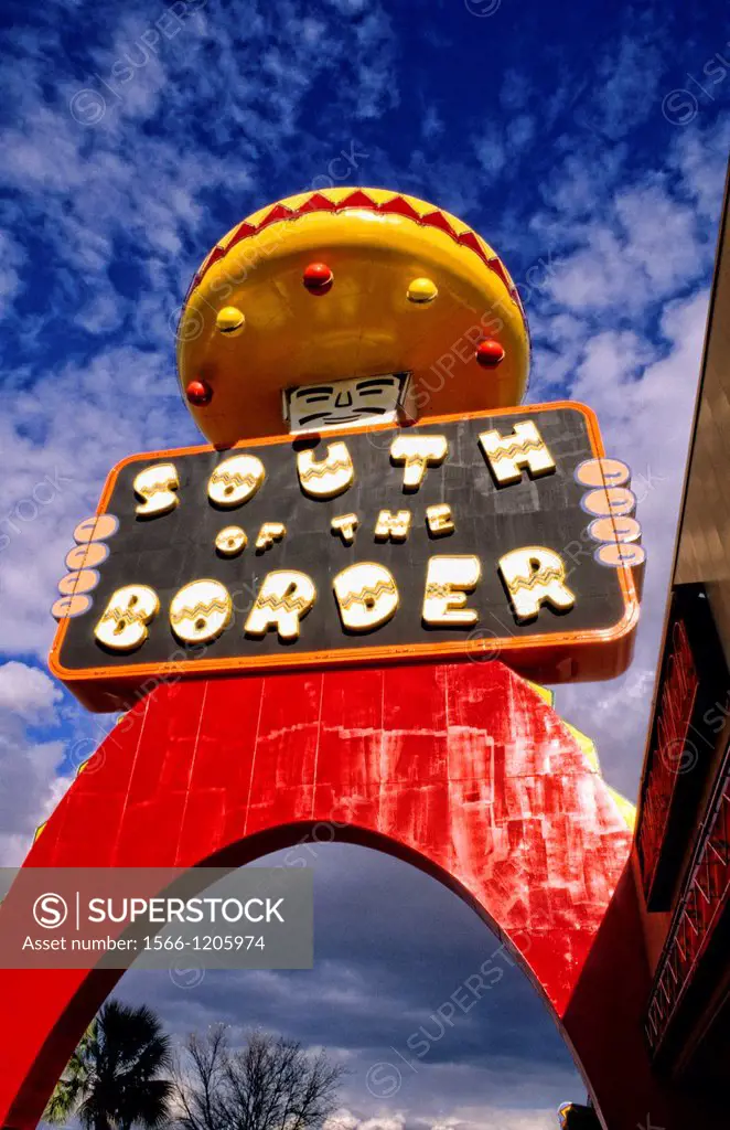 World Famous South of the Border resort stop on I-95 on border of South and North Carolina USA