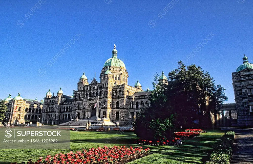 Parliament and government house in beautiful Victoria British Columbia Canada