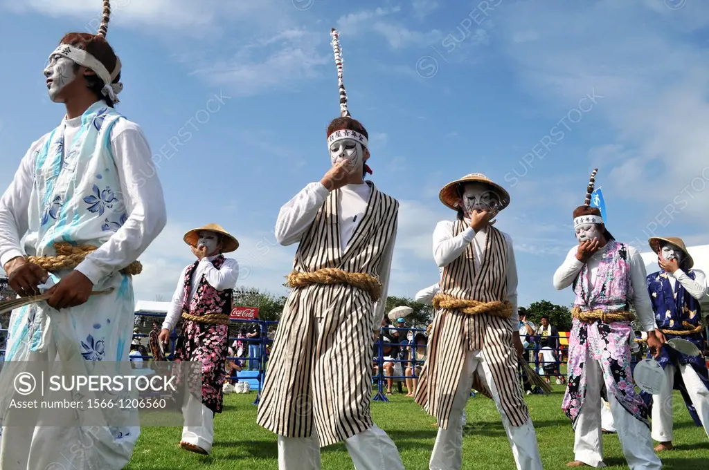Uruma City, Okinawa, Japan, Eisa whistling-dances