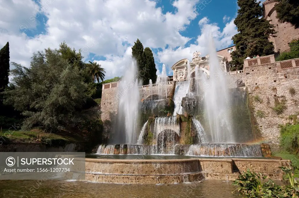 Italy, Lazio, Tivoli, Villa d´Este, Fountain