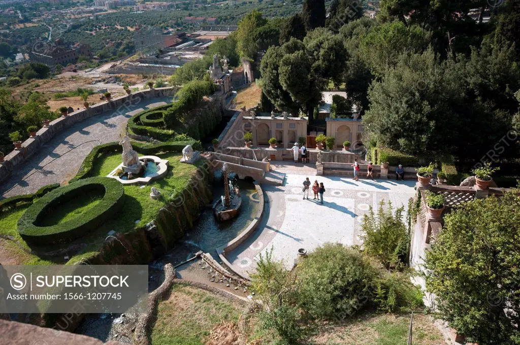 Italy, Lazio, Tivoli, Villa d´Este, The Rometta Fountain
