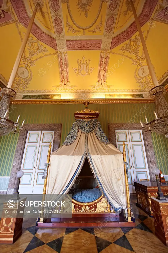 ´The bedroom of Joachim Murat´ is decorated in the Empire style and comes from the Royal Palace of Portici, the favourite palace of Joachim Murat and ...