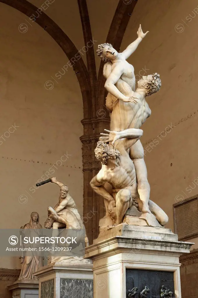 The Rape of the Sabine Women by the Flemish artist Jean de Boulogne  Giambologna  Made from one imperfect block of white marble, the largest block eve...